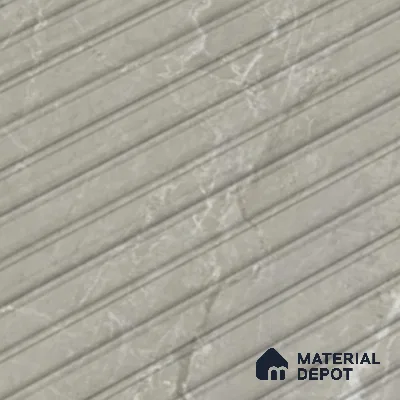 Punch Wall Tile TL 06175 B Flutura Extreme Grigio Comb 4 ft x 2 ft Vitrified Lustera Effect Feather Feel Matte Finish - 8.5 mm | Suitable for Living Room, Bedroom, Bathroom