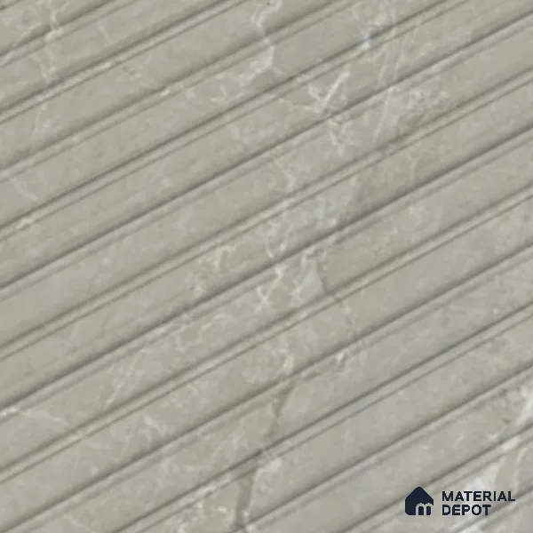 Punch Wall Tile TL 06175 B Flutura Extreme Grigio Comb 4 ft x 2 ft Vitrified Lustera Effect Feather Feel Matte Finish - 8.5 mm | Suitable for Living Room, Bedroom, Bathroom