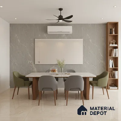 Punch Wall Tile TL 06175 B Flutura Extreme Grigio Comb 4 ft x 2 ft Vitrified Lustera Effect Feather Feel Matte Finish - 8.5 mm | Suitable for Living Room, Bedroom, Bathroom