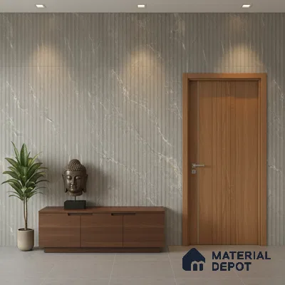 Punch Wall Tile TL 06175 B Flutura Extreme Grigio Comb 4 ft x 2 ft Vitrified Lustera Effect Feather Feel Matte Finish - 8.5 mm | Suitable for Living Room, Bedroom, Bathroom