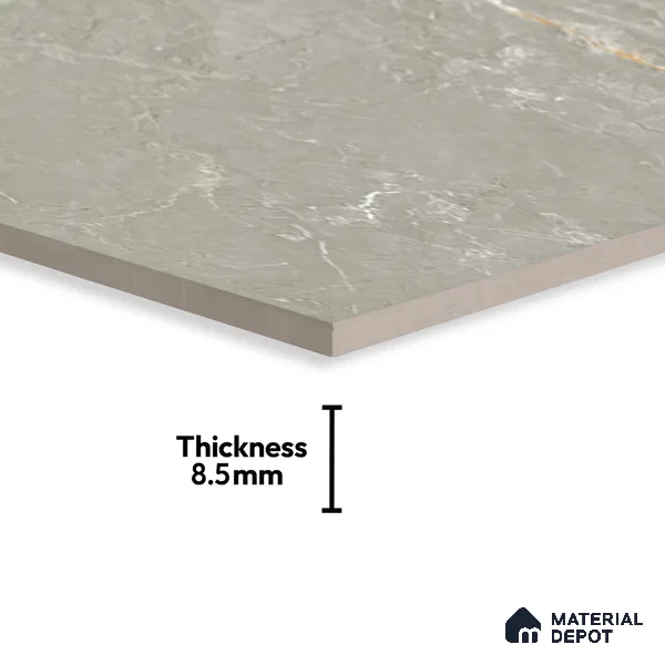 Marble Fior di Bosco Wall & Floor Tile TL 06175 Stone Grey 4 ft x 2 ft Matte Finish Vitrified Tile - 8.5 mm | 6 Random Designs | Suitable For Living Room, Bedroom, Kitchen