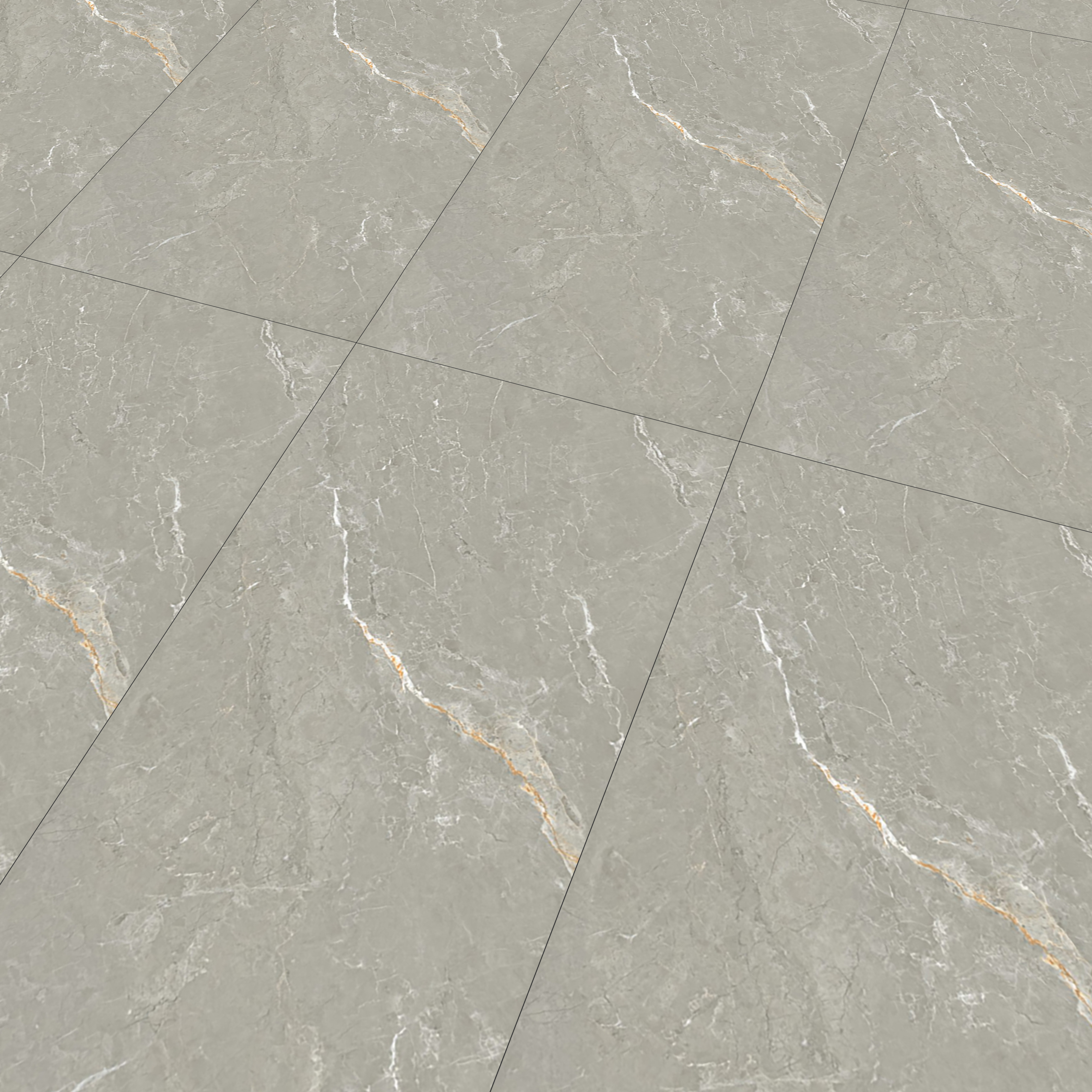 Marble Fior di Bosco Wall & Floor Tile TL 06175 Stone Grey 4 ft x 2 ft Matte Finish Vitrified Tile - 8.5 mm | 6 Random Designs | Suitable For Living Room, Bedroom, Kitchen