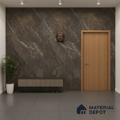 Punch Wall Tile TL 06176 B Flutura Extreme Tabacco Comb 4 ft x 2 ft Vitrified Lustera Effect Feather Feel Matte Finish - 8.5 mm | Suitable for Living Room, Bedroom, Bathroom