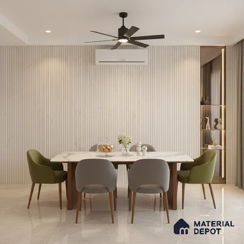 Punch Wall Tile TL 06177 B Flutura Opel Beige Comb 4 ft x 2 ft Vitrified Lustera Effect Feather Feel Matte Finish - 8.5 mm | Suitable for Living Room, Bedroom, Bathroom