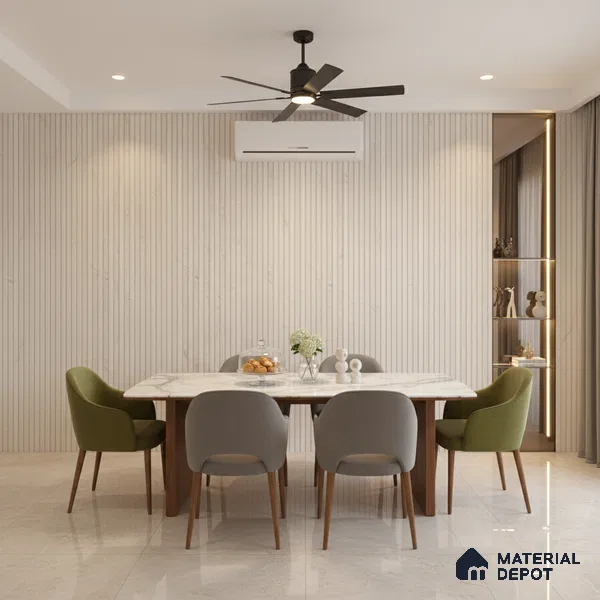 Punch Wall Tile TL 06177 B Flutura Opel Beige Comb 4 ft x 2 ft Vitrified Lustera Effect Feather Feel Matte Finish - 8.5 mm | Suitable for Living Room, Bedroom, Bathroom (Sample)