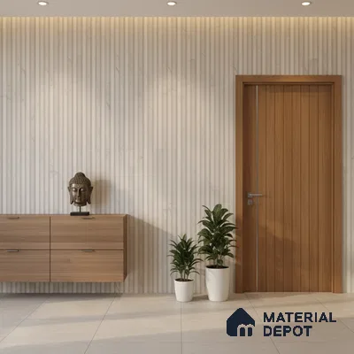 Punch Wall Tile TL 06177 B Flutura Opel Beige Comb 4 ft x 2 ft Vitrified Lustera Effect Feather Feel Matte Finish - 8.5 mm | Suitable for Living Room, Bedroom, Bathroom (Sample)