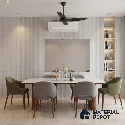 Punch Wall Tile TL 06178 B Flutura Opel Grey Comb 4 ft x 2 ft Vitrified Lustera Effect Feather Feel Matte Finish - 8.5 mm | Suitable for Living Room, Bedroom, Bathroom