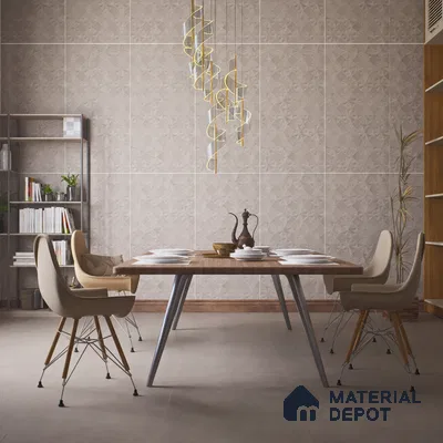 Punch Wall Tile TL 06180 C Trigon Lemmy Ash Triangle 4 ft x 2 ft Vitrified Lustera Effect Feather Feel Matte Finish - 8.5 mm | 3 Random Design | Suitable for Living Room, Bedroom, Bathroom