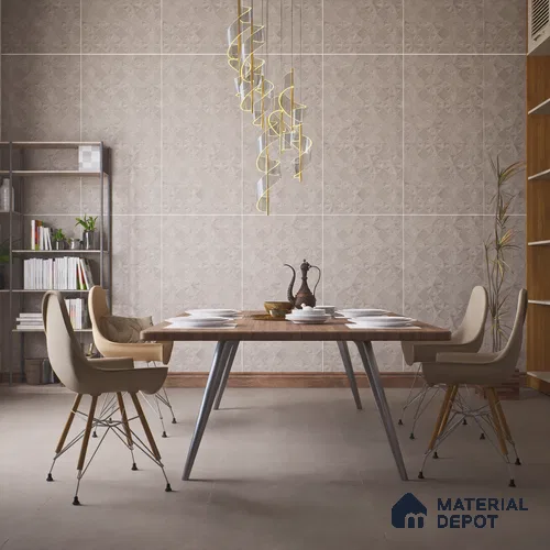Punch Wall Tile TL 06180 C Trigon Lemmy Ash Triangle 4 ft x 2 ft Vitrified Lustera Effect Feather Feel Matte Finish - 8.5 mm | 3 Random Design | Suitable for Living Room, Bedroom, Bathroom