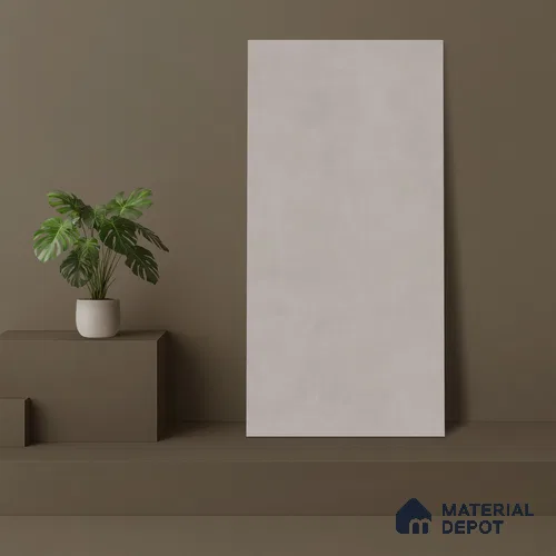 Cement Wall & Floor Tile TL 06180 Lemmy Ash 4 ft x 2 ft Vitrified Lustera Effect Feather Feel Matte Finish - 8.5 mm | 11 Random Design | Suitable for Living Room, Bedroom, Bathroom