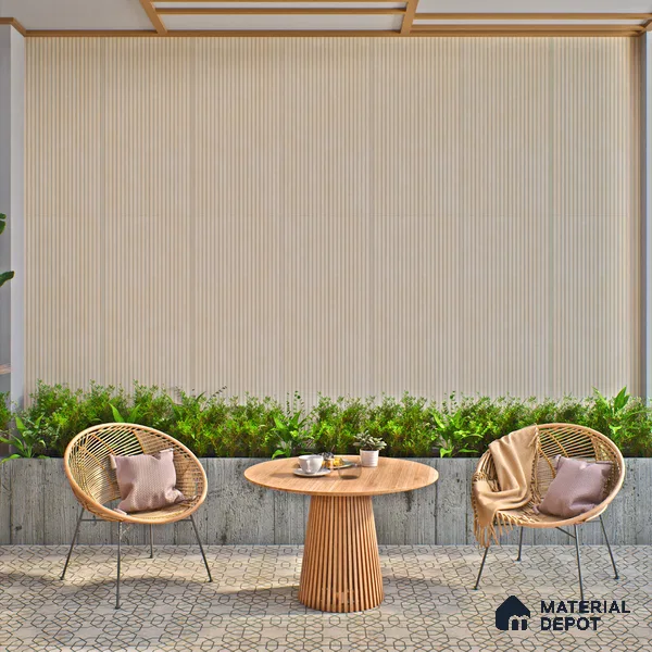 Punch Wall Tile TL 06182 B Lemmy Crema Comb 4 ft x 2 ft Vitrified Lustera Effect Feather Feel Matte Finish - 8.5 mm | Suitable for Living Room, Bedroom, Bathroom