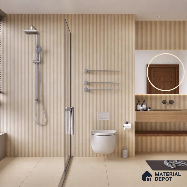 Punch Wall Tile TL 06182 B Lemmy Crema Comb 4 ft x 2 ft Vitrified Lustera Effect Feather Feel Matte Finish - 8.5 mm | Suitable for Living Room, Bedroom, Bathroom