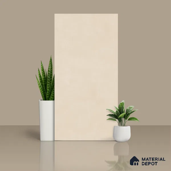 Cement Wall & Floor Tile TL 06182 Lemmy Crema 4 ft x 2 ft Vitrified Lustera Effect Feather Feel Matte Finish - 8.5 mm | 11 Random Design | Suitable for Living Room, Bedroom, Bathroom