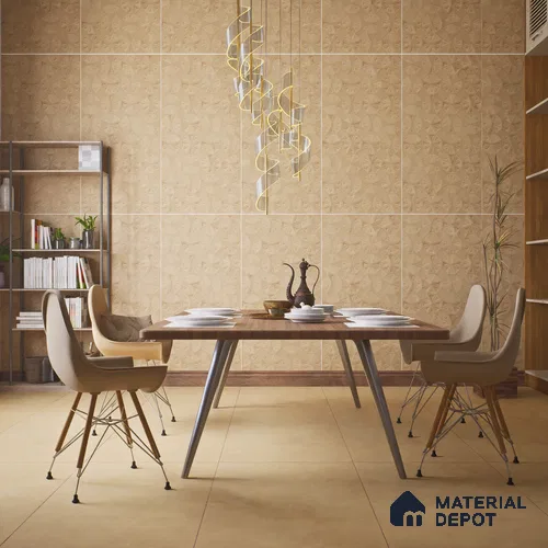 Punch Wall Tile TL 06183 C Trigon Lemmy Cord Triangle 4 ft x 2 ft Vitrified Lustera Effect Feather Feel Matte Finish - 8.5 mm | 3 Random Design | Suitable for Living Room, Bedroom, Bathroom