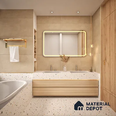 Cement Wall & Floor Tile TL 06183 Lemmy Cord 4 ft x 2 ft Vitrified Lustera Effect Feather Feel Matte Finish - 8.5 mm | 11 Random Design | Suitable for Living Room, Bedroom, Bathroom