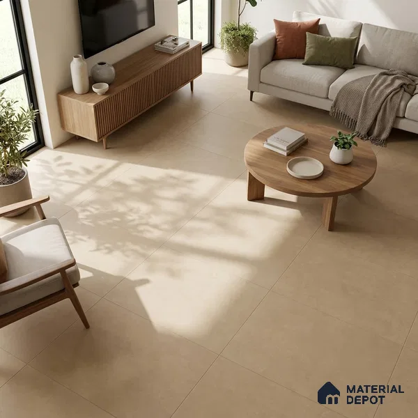 Cement Wall & Floor Tile TL 06183 Lemmy Cord 4 ft x 2 ft Vitrified Lustera Effect Feather Feel Matte Finish - 8.5 mm | 11 Random Design | Suitable for Living Room, Bedroom, Bathroom