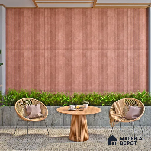 Punch Wall Tile TL 06185 B Lemmy Grape Comb 4 ft x 2 ft Vitrified Lustera Effect Feather Feel Matte Finish - 8.5 mm | Suitable for Living Room, Bedroom, Bathroom