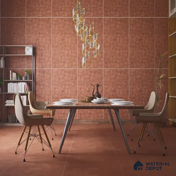Punch Wall Tile TL 06185 C Trigon Lemmy Grape Triangle 4 ft x 2 ft Vitrified Lustera Effect Feather Feel Matte Finish - 8.5 mm | 3 Random Design | Suitable for Living Room, Bedroom, Bathroom