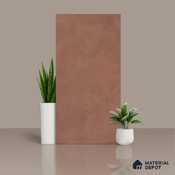 Cement Wall & Floor Tile TL 06185 Lemmy Grape 4 ft x 2 ft Vitrified Lustera Effect Feather Feel Matte Finish - 8.5 mm | 5 Random Design | Suitable for Living Room, Bedroom, Bathroom