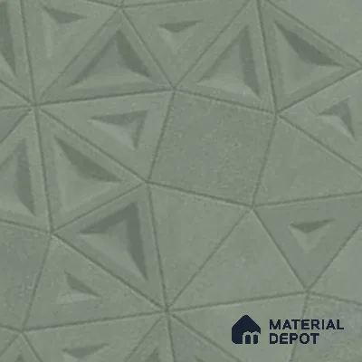Punch Wall Tile TL 06186 C Trigon Lemmy Emerald Triangle 4 ft x 2 ft Vitrified Lustera Effect Feather Feel Matte Finish - 8.5 mm | 3 Random Design | Suitable for Living Room, Bedroom, Bathroom