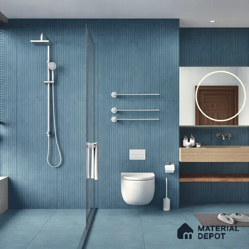 Punch Wall Tile TL 06187 B Lemmy Dusk Comb 4 ft x 2 ft Vitrified Lustera Effect Feather Feel Matte Finish - 8.5 mm | Suitable for Living Room, Bedroom, Bathroom
