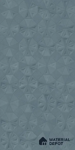 Punch Wall Tile TL 06187 C Trigon Lemmy Dusk Triangle 4 ft x 2 ft Vitrified Lustera Effect Feather Feel Matte Finish - 8.5 mm | 3 Random Design | Suitable for Living Room, Bedroom, Bathroom