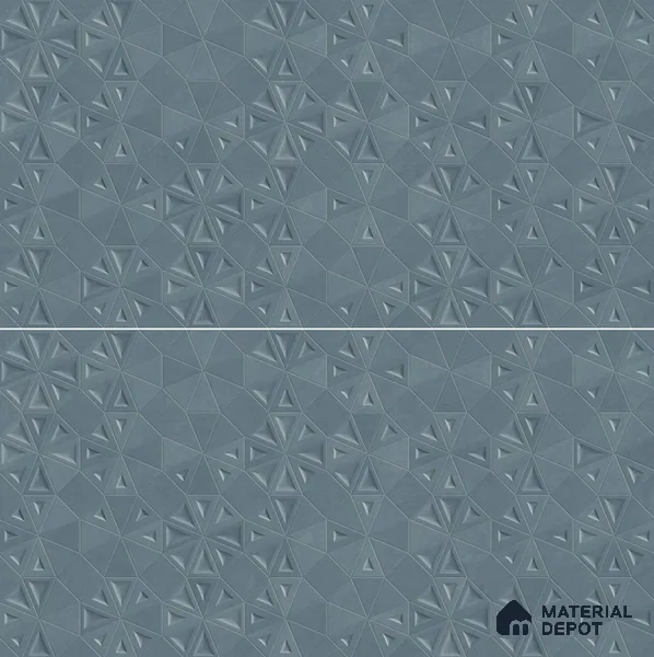 Punch Wall Tile TL 06187 C Trigon Lemmy Dusk Triangle 4 ft x 2 ft Vitrified Lustera Effect Feather Feel Matte Finish - 8.5 mm | 3 Random Design | Suitable for Living Room, Bedroom, Bathroom