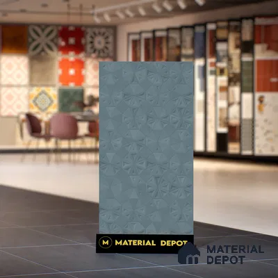 Punch Wall Tile TL 06187 C Trigon Lemmy Dusk Triangle 4 ft x 2 ft Vitrified Lustera Effect Feather Feel Matte Finish - 8.5 mm | 3 Random Design | Suitable for Living Room, Bedroom, Bathroom