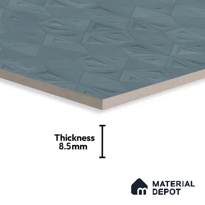 Punch Wall Tile TL 06187 C Trigon Lemmy Dusk Triangle 4 ft x 2 ft Vitrified Lustera Effect Feather Feel Matte Finish - 8.5 mm | 3 Random Design | Suitable for Living Room, Bedroom, Bathroom