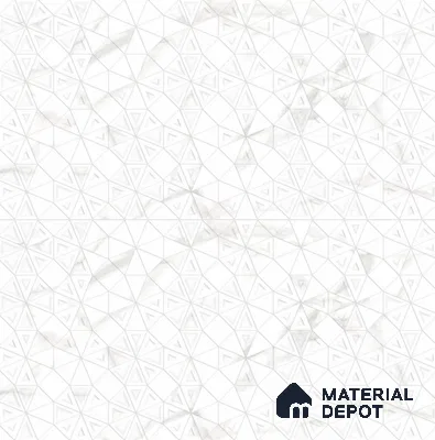 Punch Wall Tile TL 06188 B Classic Satuario Triangle 4 ft x 2 ft Vitrified Lustera Effect Feather Feel Matte Finish - 8.5 mm | 3 Random Design | Suitable for Living Room, Bedroom, Bathroom