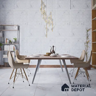 Punch Wall Tile TL 06190 B Prime Onyx Ice Triangle 4 ft x 2 ft Vitrified Lustera Effect Feather Feel Matte Finish - 8.5 mm | 2 Random Design | Suitable for Living Room, Bedroom, Bathroom