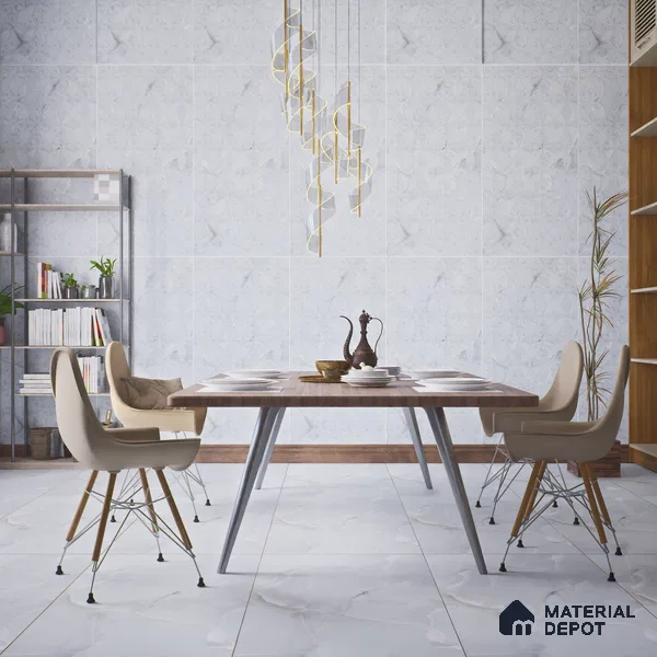 Punch Wall Tile TL 06190 B Prime Onyx Ice Triangle 4 ft x 2 ft Vitrified Lustera Effect Feather Feel Matte Finish - 8.5 mm | 2 Random Design | Suitable for Living Room, Bedroom, Bathroom