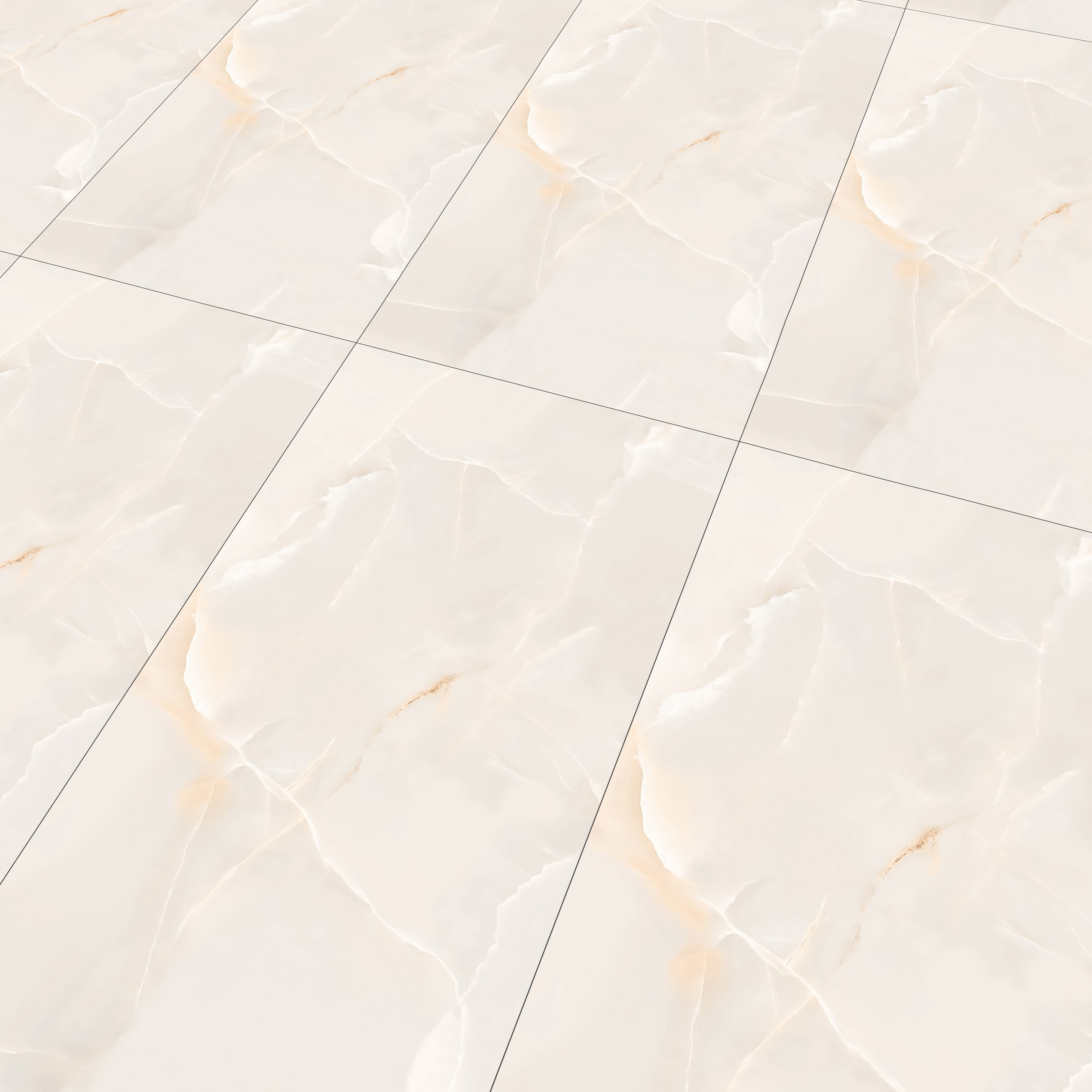 Marble Wall & Floor Tile TL 06191 Cream 4 ft x 2 ft Matte Finish Vitrified Tile - 8.5 mm | 7 Random Designs | Suitable For Living Room, Bedroom, Kitchen