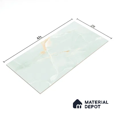 Marble Wall & Floor Tile TL 06192 Blue 4 ft x 2 ft Matte Finish Vitrified Tile - 8.5 mm | 7 Random Designs | Suitable For Living Room, Bedroom, Kitchen
