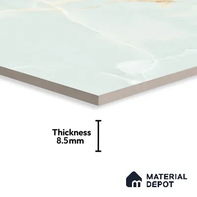 Marble Wall & Floor Tile TL 06192 Blue 4 ft x 2 ft Matte Finish Vitrified Tile - 8.5 mm | 7 Random Designs | Suitable For Living Room, Bedroom, Kitchen
