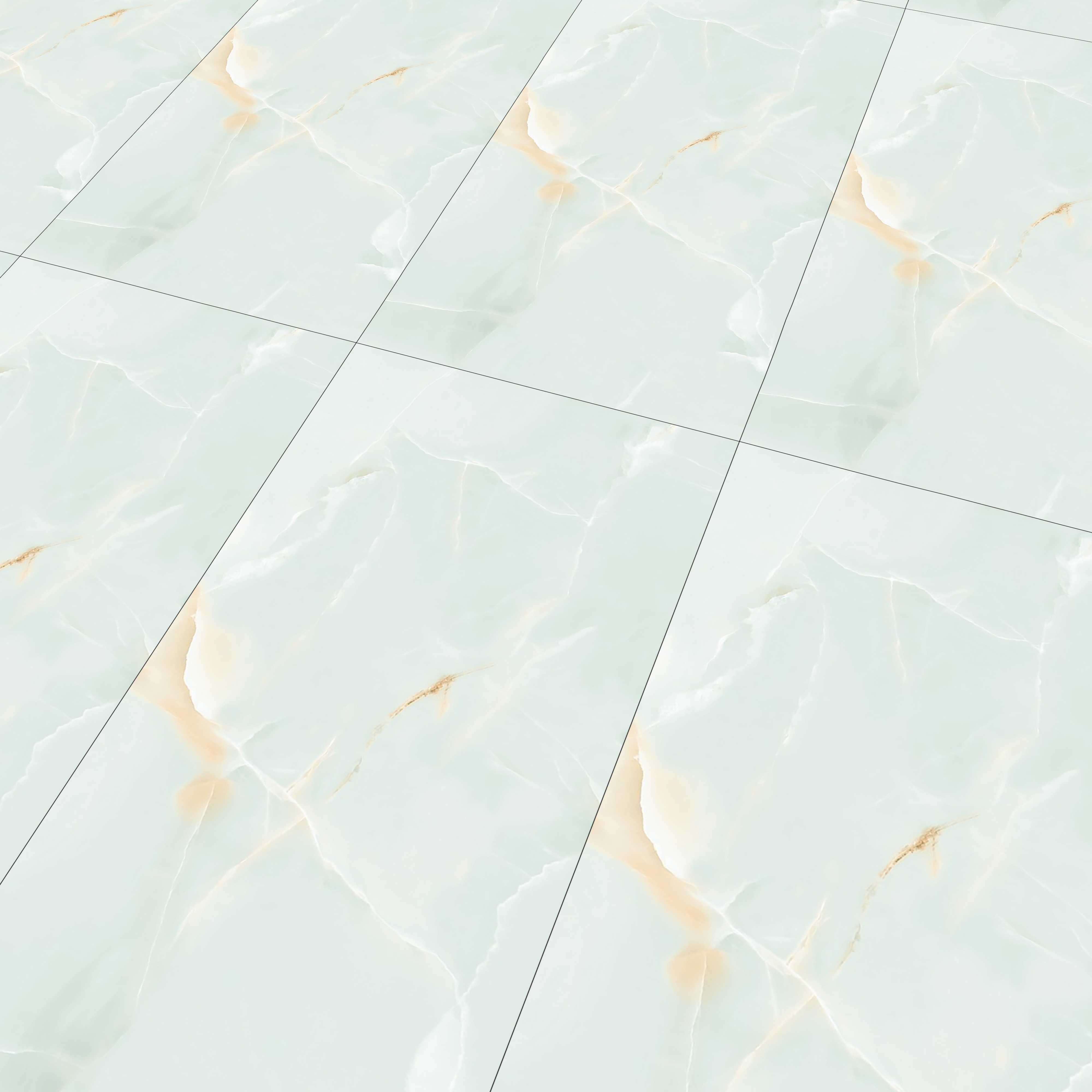 Marble Wall & Floor Tile TL 06192 Blue 4 ft x 2 ft Matte Finish Vitrified Tile - 8.5 mm | 7 Random Designs | Suitable For Living Room, Bedroom, Kitchen