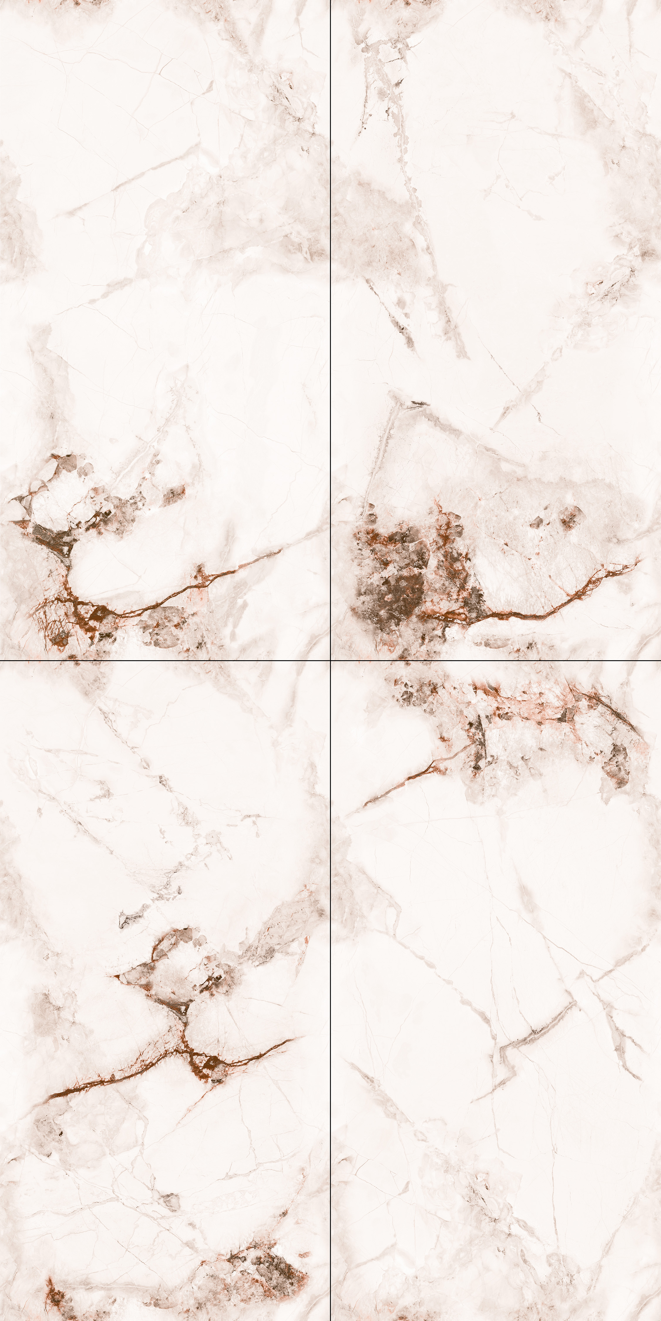 Marble Endless Wall & Floor Tile TL 06194 Arctic Radiance 4 ft x 2 ft Glossy Finish Vitrified Tile - 9 mm | 4 Random Designs | Suitable For Living Room, Bedroom, Dining