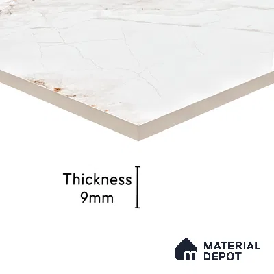 Marble Endless Wall & Floor Tile TL 06194 Arctic Radiance 4 ft x 2 ft Glossy Finish Vitrified Tile - 9 mm | 4 Random Designs | Suitable For Living Room, Bedroom, Dining