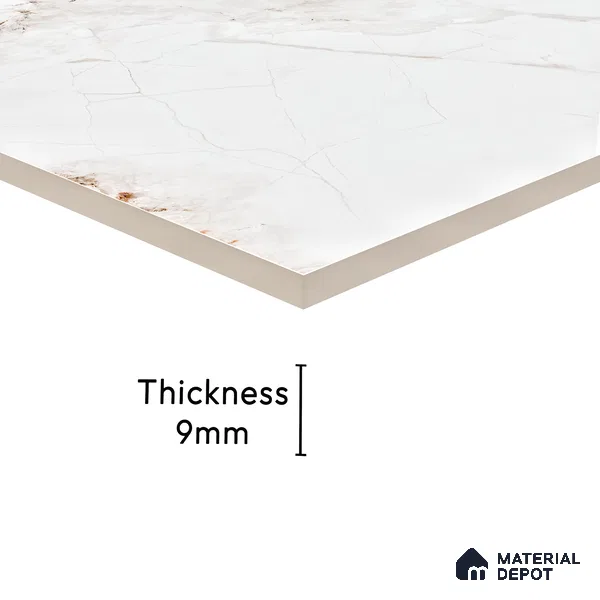 Marble Endless Wall & Floor Tile TL 06194 Arctic Radiance 4 ft x 2 ft Glossy Finish Vitrified Tile - 9 mm | 4 Random Designs | Suitable For Living Room, Bedroom, Dining
