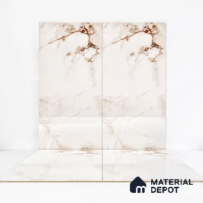 Marble Endless Wall & Floor Tile TL 06194 Arctic Radiance 4 ft x 2 ft Glossy Finish Vitrified Tile - 9 mm | 4 Random Designs | Suitable For Living Room, Bedroom, Dining