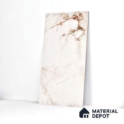 Marble Endless Wall & Floor Tile TL 06194 Arctic Radiance 4 ft x 2 ft Glossy Finish Vitrified Tile - 9 mm | 4 Random Designs | Suitable For Living Room, Bedroom, Dining