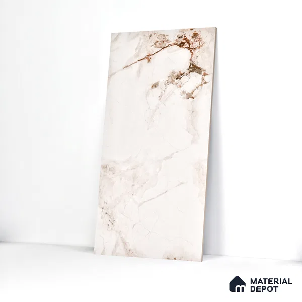 Marble Endless Wall & Floor Tile TL 06194 Arctic Radiance 4 ft x 2 ft Glossy Finish Vitrified Tile - 9 mm | 4 Random Designs | Suitable For Living Room, Bedroom, Dining