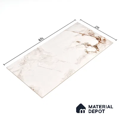 Marble Endless Wall & Floor Tile TL 06194 Arctic Radiance 4 ft x 2 ft Glossy Finish Vitrified Tile - 9 mm | 4 Random Designs | Suitable For Living Room, Bedroom, Dining