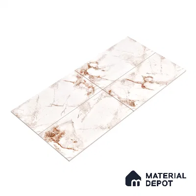 Marble Endless Wall & Floor Tile TL 06194 Arctic Radiance 4 ft x 2 ft Glossy Finish Vitrified Tile - 9 mm | 4 Random Designs | Suitable For Living Room, Bedroom, Dining