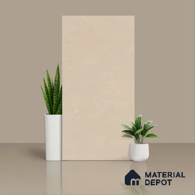 Cement Wall & Floor Tile TL 06203 Camel Beige 4 ft x 2 ft Matte Finish Vitrified Tile - 9 mm | 4 Random Design | Suitable For Living Room, Hall, Bedroom