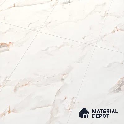 Marble Endless Calacatta Wall & Floor Tile TL 06208 Off-White 4 ft x 2 ft Matte Finish Vitrified Tile - 9 mm | 4 Random Designs | Suitable For Living Room, Bedroom, Kitchen