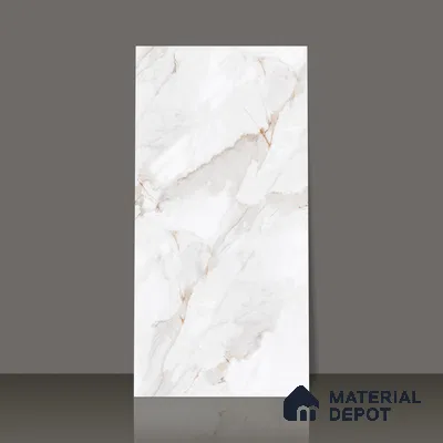 Marble Endless Calacatta Wall & Floor Tile TL 06208 Off-White 4 ft x 2 ft Matte Finish Vitrified Tile - 9 mm | 4 Random Designs | Suitable For Living Room, Bedroom, Kitchen