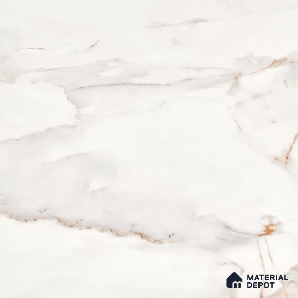 Marble Endless Calacatta Wall & Floor Tile TL 06208 Off-White 4 ft x 2 ft Matte Finish Vitrified Tile - 9 mm | 4 Random Designs | Suitable For Living Room, Bedroom, Kitchen