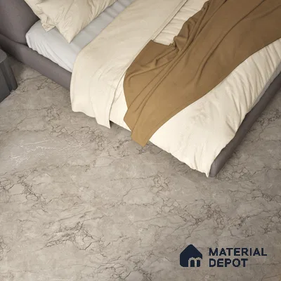 Marble Endless Tundra Grey Wall & Floor Tile TL 06210 B Steel Grey 4 ft x 2 ft Matte Finish Vitrified Tile - 9 mm | 4 Random Designs | Suitable For Living Room, Bedroom, Kitchen