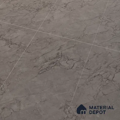 Marble Endless Tundra Grey Wall & Floor Tile TL 06210 B Steel Grey 4 ft x 2 ft Matte Finish Vitrified Tile - 9 mm | 4 Random Designs | Suitable For Living Room, Bedroom, Kitchen